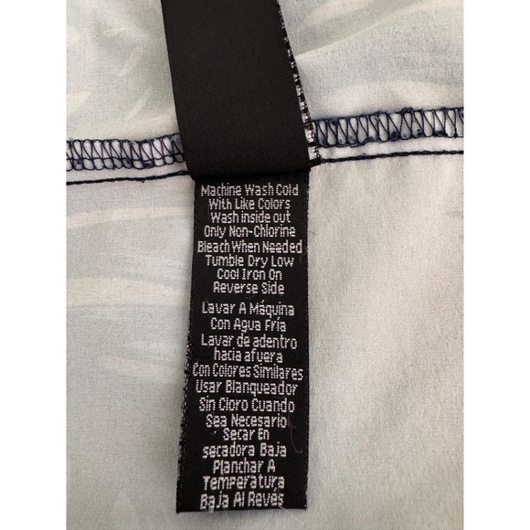 Good Vibes Tropical Palm Leaf Button-Up Shirt Men’s L – Stretch Polyester Retro - Picture 5 of 8